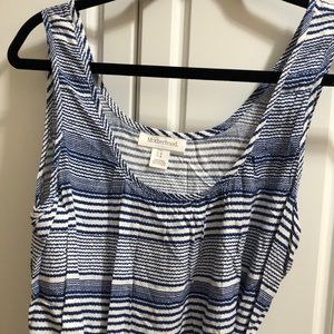 Blue and white striped maternity Tunic